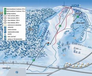 trasy zjazdowe stoku narciarskiego